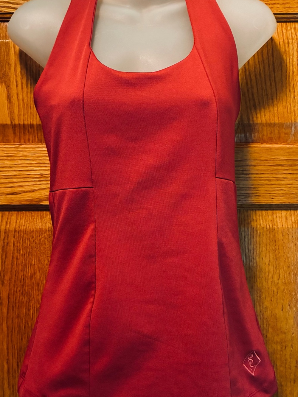 Stoneware Designs Women's Brick Red Halter Tank Top